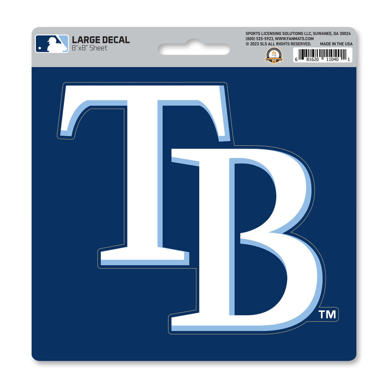 MLB Tampa Bay Rays Decal Large 8"X8" Auto RV Boat Cooler Luggage