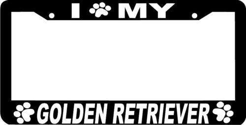 GOLDEN RETRIEVER PAW PRINT DOG License Plate Frame