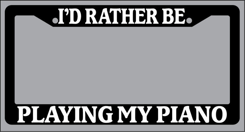 Black License Plate Frame "I&