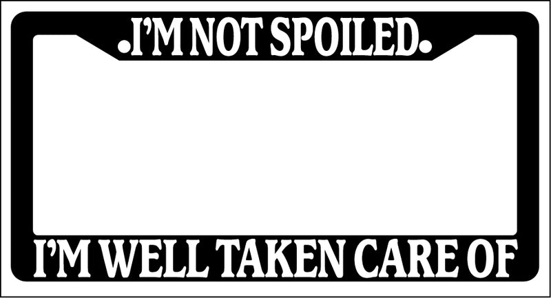 Black License Plate Frame I&