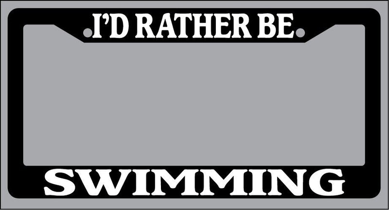 Black License Plate Frame "I&