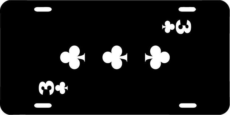 Three Of Clubs Black Vanity License Plate Mod-GRAPH9856236-7695