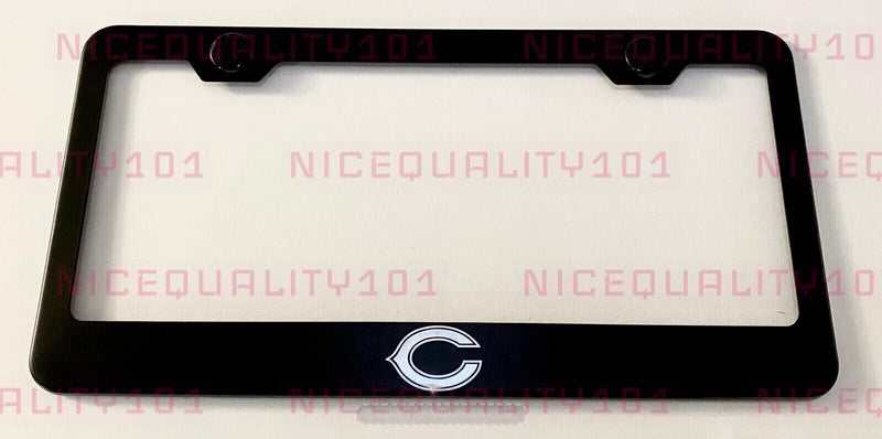 Chicago Bears Laser Engraved Etched Stainless Finished License Plate Frame