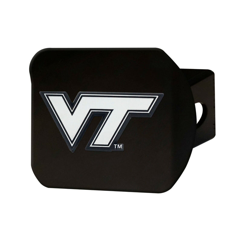 NCAA Virginia Tech Hokies 3D Chrome on Black Metal Hitch Cover