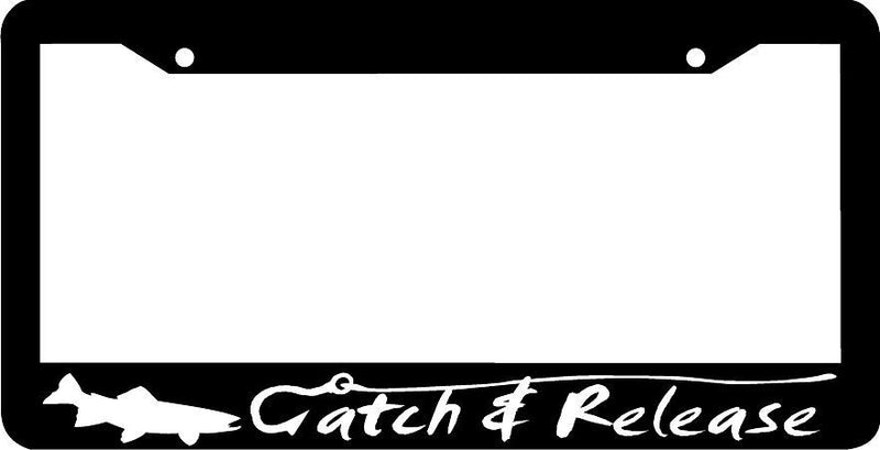 CATCH AND RELEASE FISHING License Plate Frame