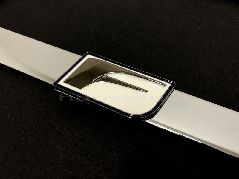 1x "F" 3D Emblem STAINLESS STEEL License Plate Frame RUST FREE + Screw Cap(W)