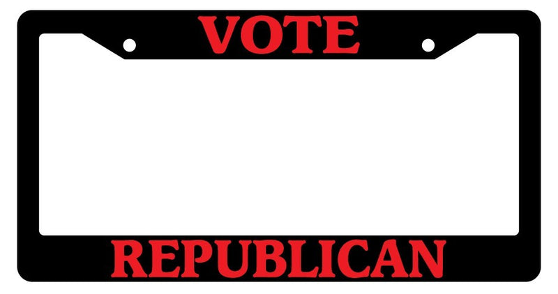 Black License Plate Frame Vote Republican Auto Accessory Novelty  Mod-GRAPH9856236-1868