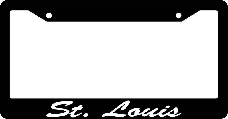 Black License Plate Frame CURSIVE St. Louis Auto Accessory Novelty  Mod-GRAPH9856236-2391