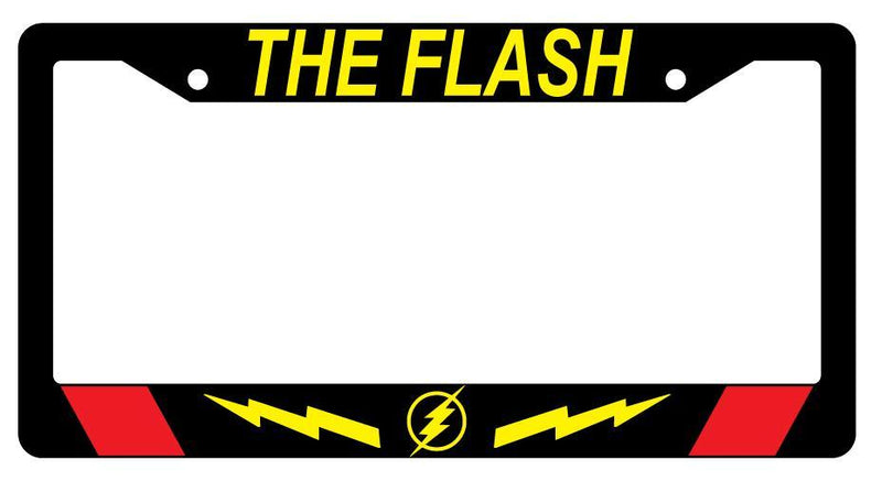 The Flash Black Plastic License Plate Frame Auto Accessory DC  Mod-GRAPH9856236-1604