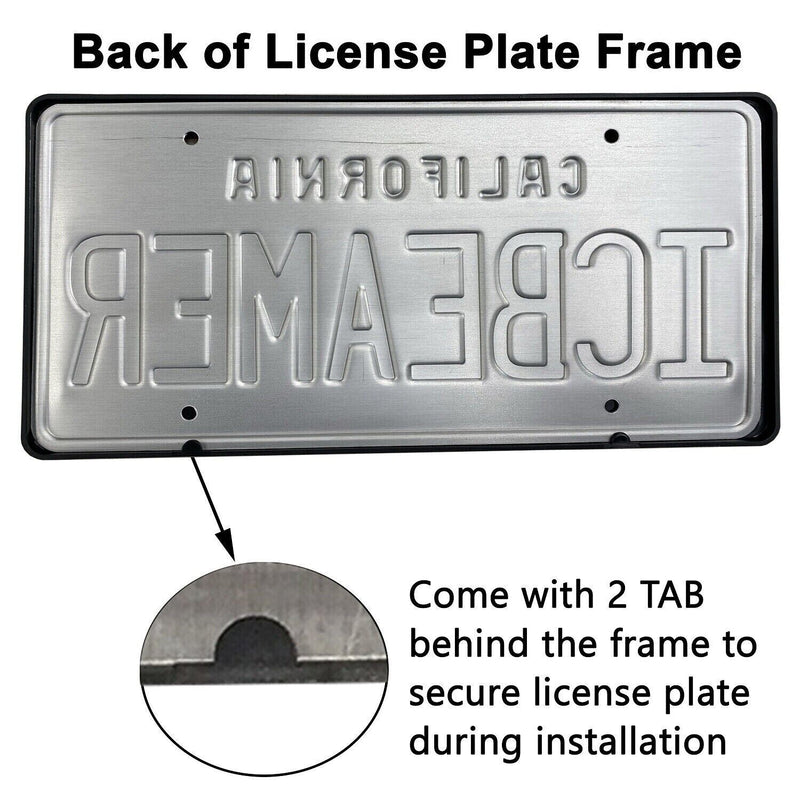 JDM 1 pc 100% REAL CARBON FIBER LICENSE PLATE FRAME HOLDER COVER FRONT/REAR R204