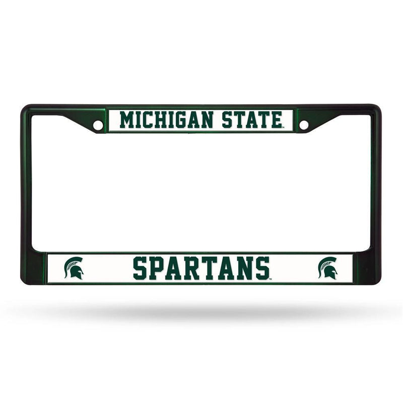 NCAA Michigan State Spartans Team Color Chrome License Plate Frame