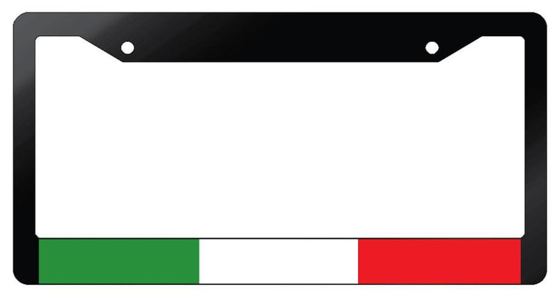 Italy Glossy Black Plastic License Plate Frame World Flags  Mod-GRAPH9856236-6904