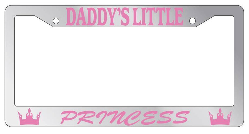 Chrome METAL License Plate Frame DADDY&