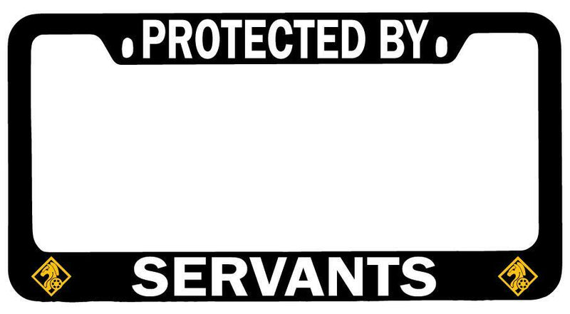 Protected By Servants (Rider) Black METAL License Plate Frame Auto Fate  Mod-GRAPH9856236-8350