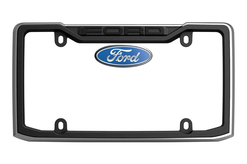 Ford License Plate Frame, Black/Chrome Officially Licensed Product