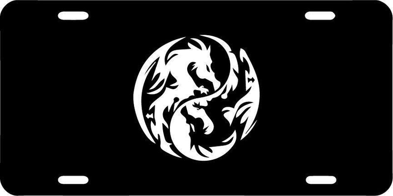 Yin Yang Dragons Vanity License Plate Mod-GRAPH9856236-7621