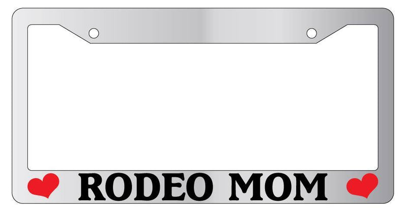 Chrome License Plate Frame RODEO MOM Auto Accessory Novelty  Mod-GRAPH9856236-5156