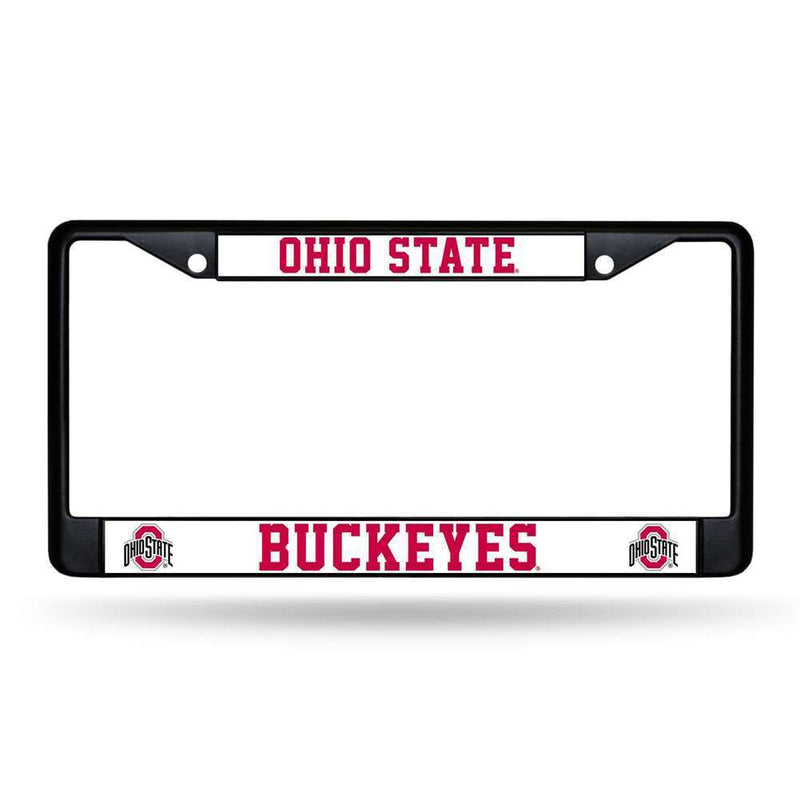 NCAA Ohio State Buckeyes Inlaid Acrylic Black License Plate Frame