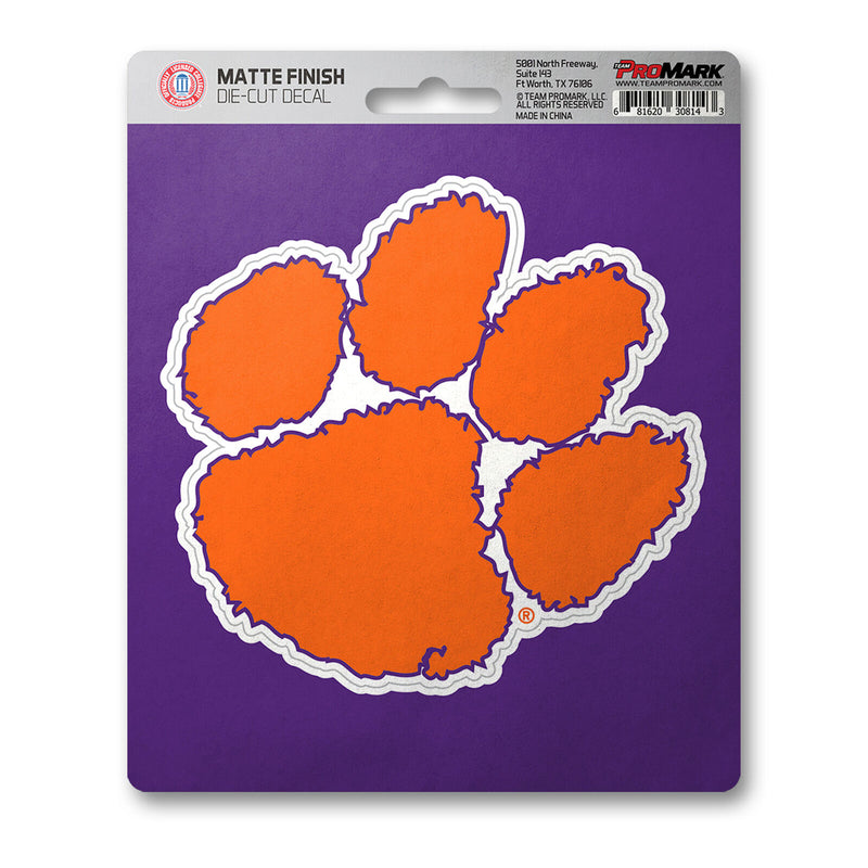 NCAA Clemson Tigers Decal Matte 5"X6.25" Auto Boat Luggage