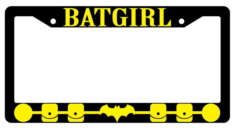 Batgirl Black Plastic License Plate Frame Accessory DC  Mod-GRAPH9856236-165