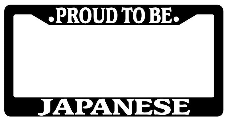 Black License Plate Frame Proud To Be Japanese Auto Accessory Novelty  Mod-GRAPH9856236-2519