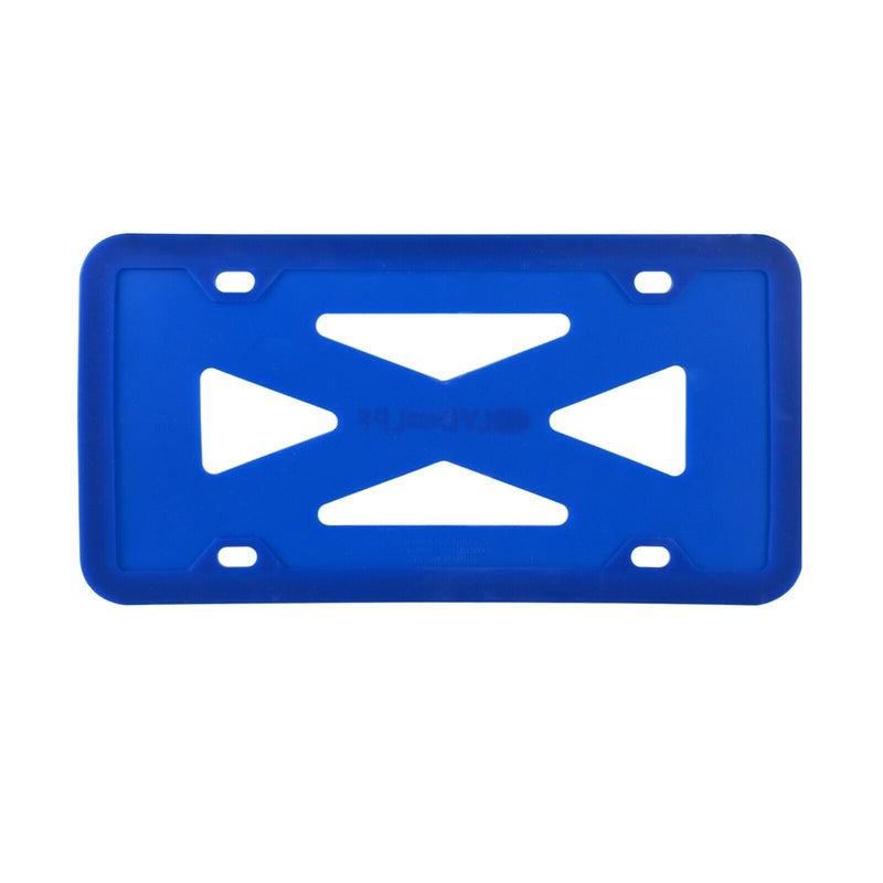 2 Pack Universal Blue Silicone License Plate Frame Rust Rattle Weather Proof