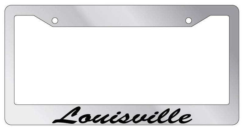 Chrome License Plate Frame CURSIVE Louisville Auto Accessory Novelty 1654  Mod-GRAPH9856236-5468