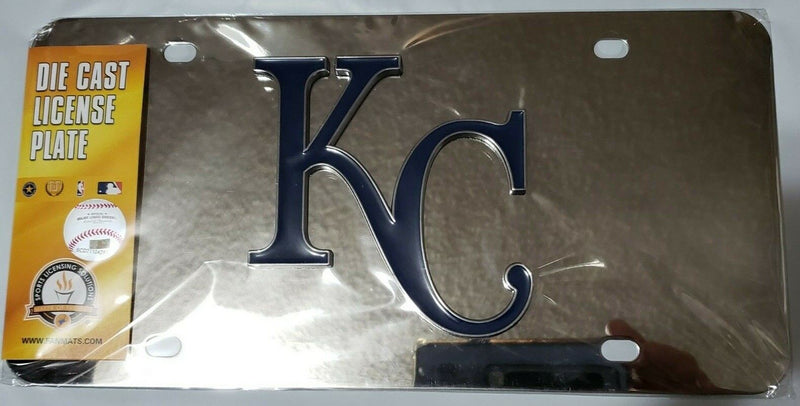 MLB Kansas City Royals Chromed Steel Diecast Emblem Front Lic. Plate