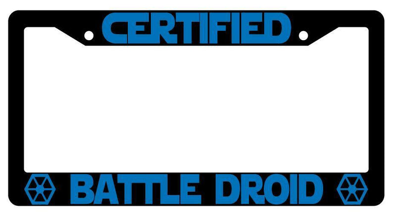 Certified Battle Droid Black Plastic License Plate Frame Star Wars  Mod-GRAPH9856236-3701