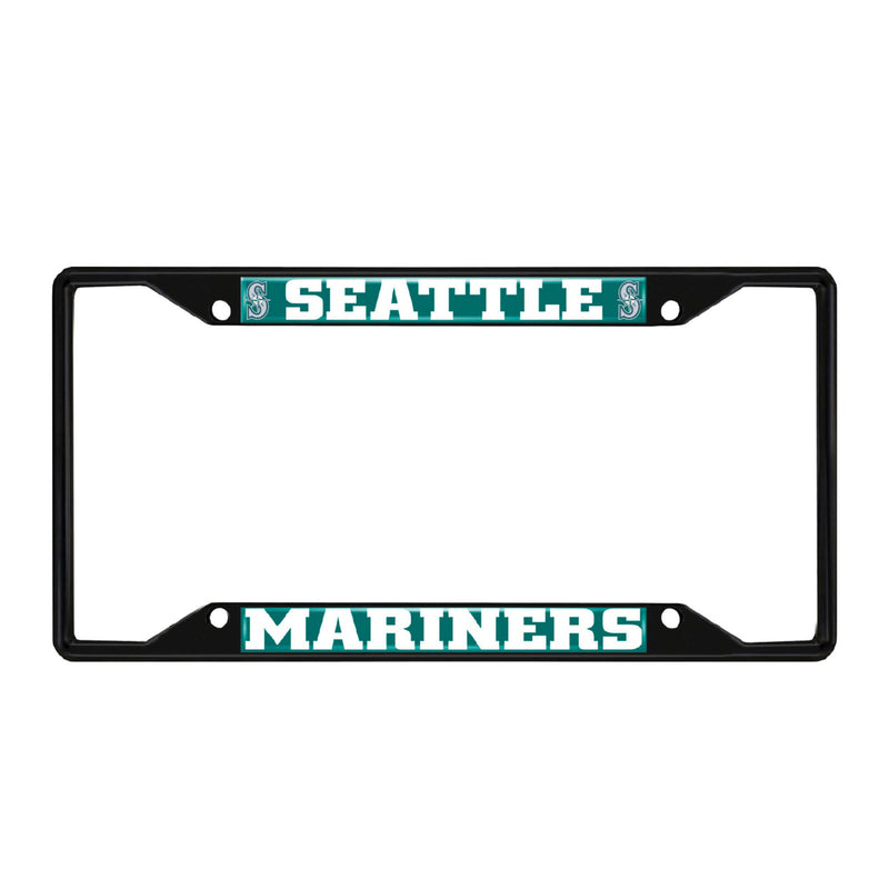 MLB Seattle Mariners Black Metal License Plate Frame