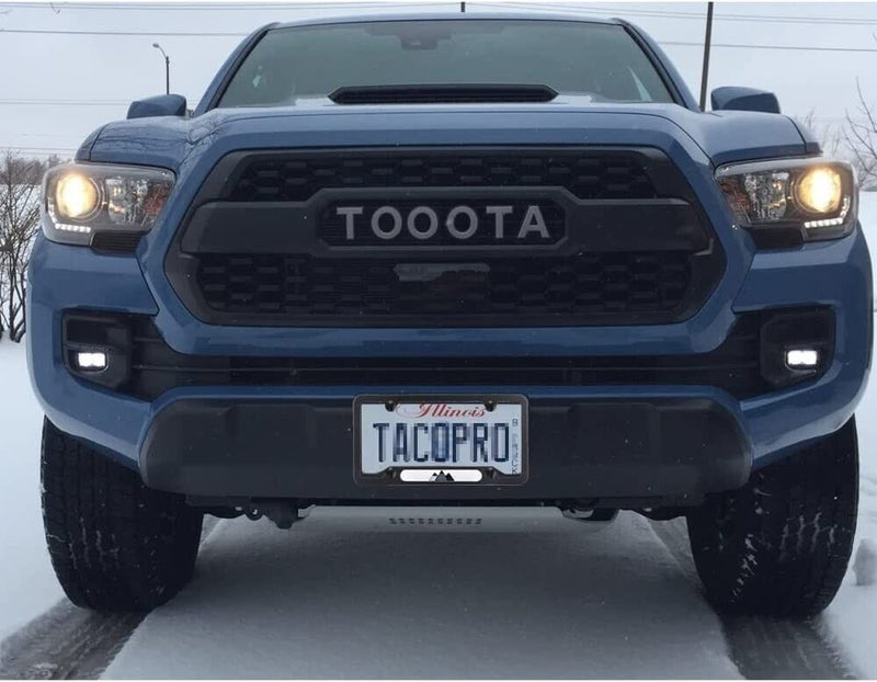 2 Toyota retro Mountain TRD 3 colors Stainless Steel license plate frame Grey
