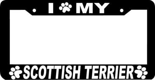 SCOTTISH TERRIER DOG paw print License Plate Frame