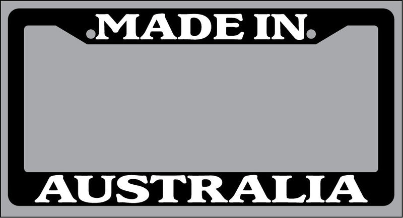 Black License Plate Frame Made in Australia Auto Accessory 1072  Mod-GRAPH9856236-967