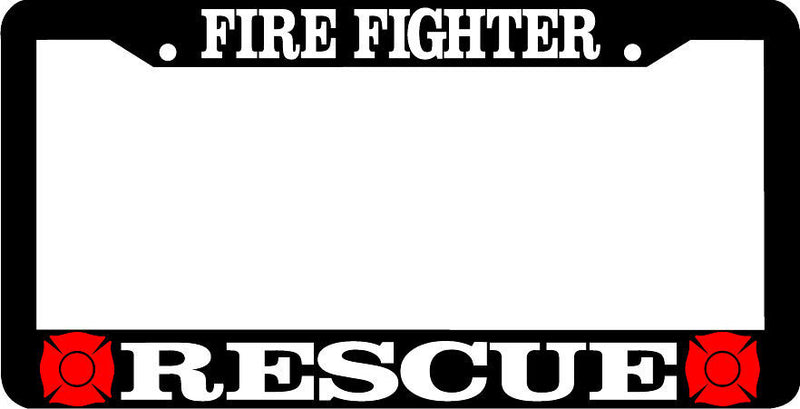 FIRE FIGHTER RESCUE FIREFIGHTER FIRE MAN License Plate Frame