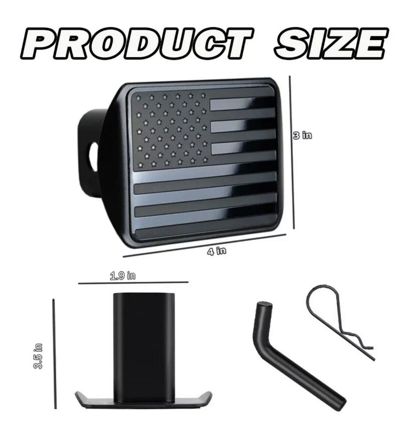 American Metal Flag Trailer Hitch Tube Cover Plug Fits 2" Receivers