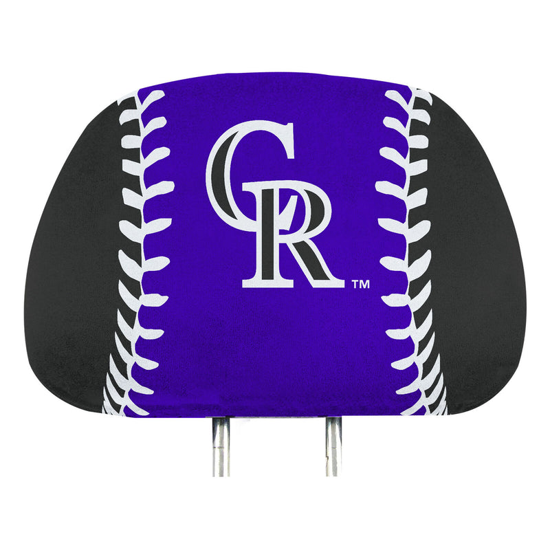 MLB Colorado Rockies New 2-Piece Printed Headrest Covers