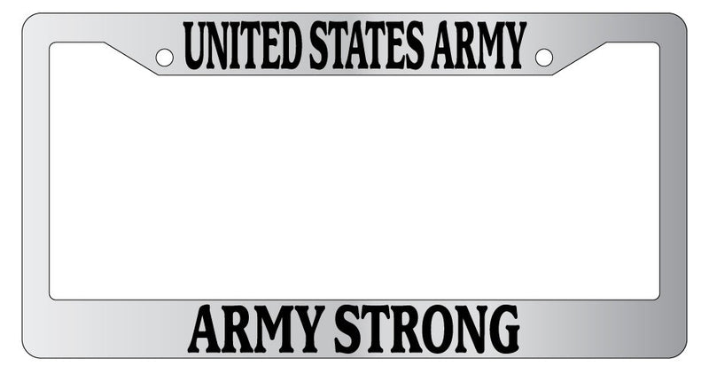 Chrome METAL License Plate Frame UNITED STATES ARMY ARMY STRONG Accessory 144  Mod-GRAPH9856236-8953
