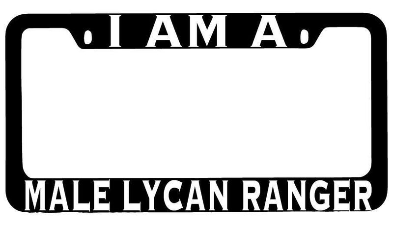 I Am A Male Lycan Ranger Black METAL License Plate Frame RPG  Mod-GRAPH9856236-8485