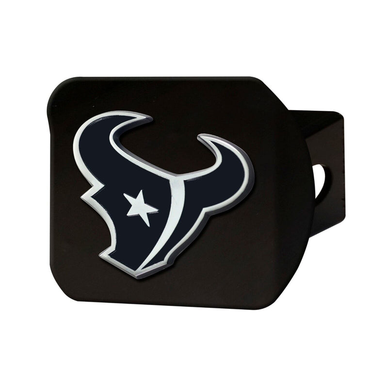 NFL Houston Texans 3D Chrome on Black Metal Hitch Cover