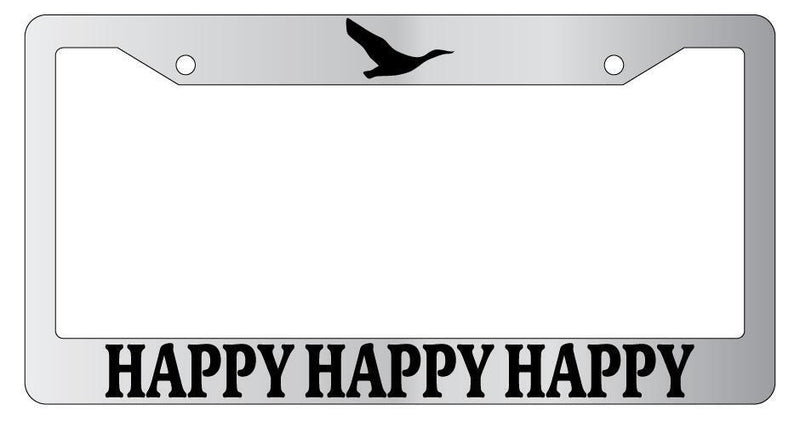Chrome License Plate Frame Happy Happy Happy Auto Accessory 865  Mod-GRAPH9856236-6178