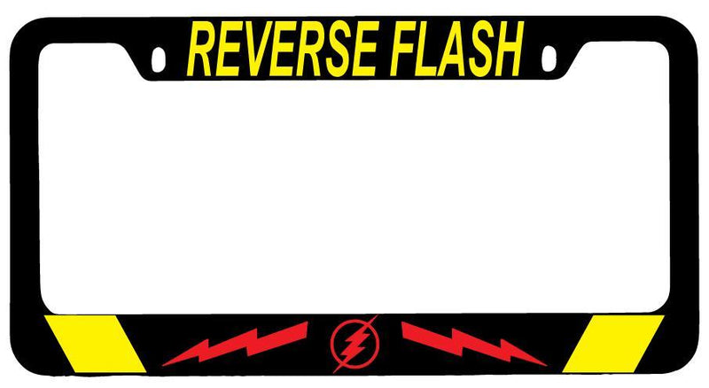 Reverse Flash Black METAL License Plate Frame Auto Accessory DC  Mod-GRAPH9856236-8753