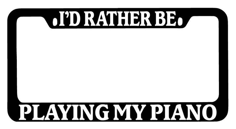 Black METAL License Plate Frame I&