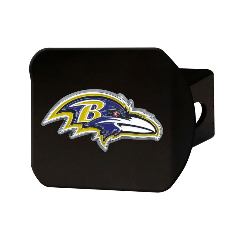 NFL Baltimore Ravens 3D Color on Black Metal Hitch Cover