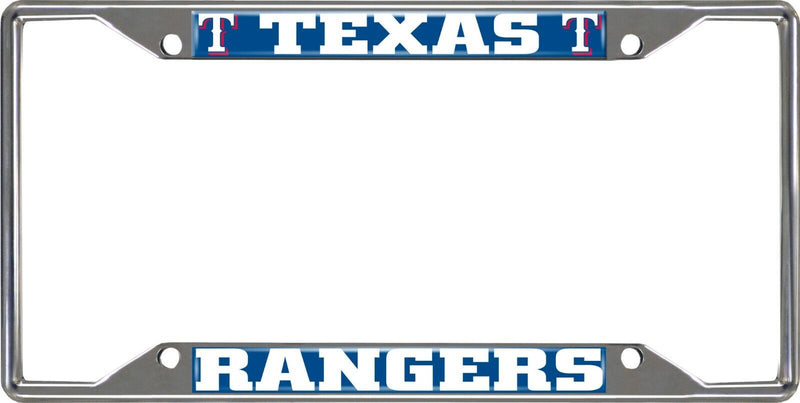 MLB Texas Rangers Chrome Metal License Plate Frame