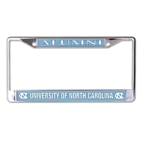Sparo NCAA North Carolina Tar Heels Chrome Metal License Plate Frame