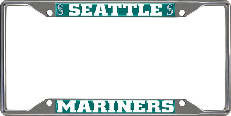 MLB Seattle Mariners Chrome Metal License Plate Frame