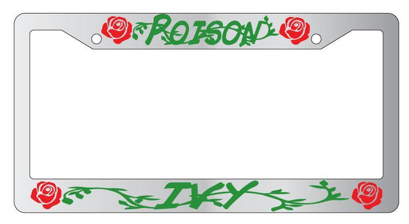 Poison Ivy (Design 2) Chrome License Plate Frame  Mod-GRAPH9856236-6886