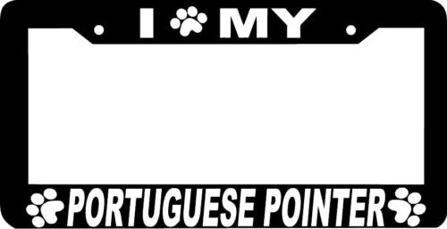 PORTUGUESE POINTER DOG paw print License Plate Frame