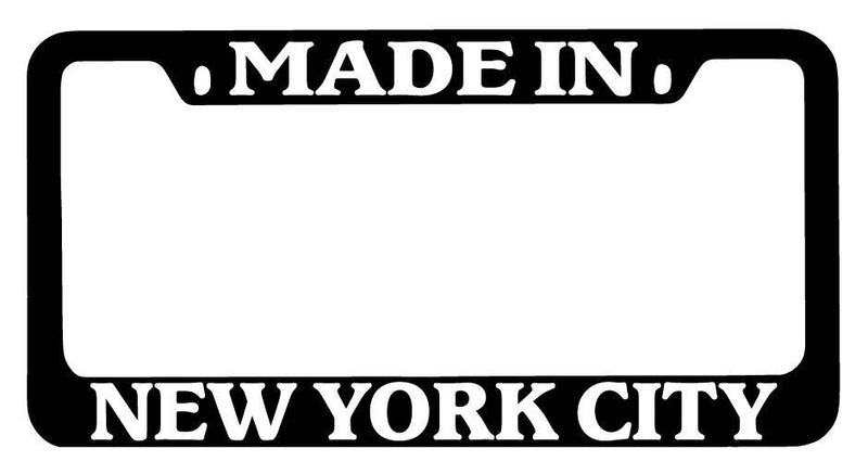 Black METAL License Plate Frame "Made New York City" Auto Accessory 2416  Mod-GRAPH9856236-9151