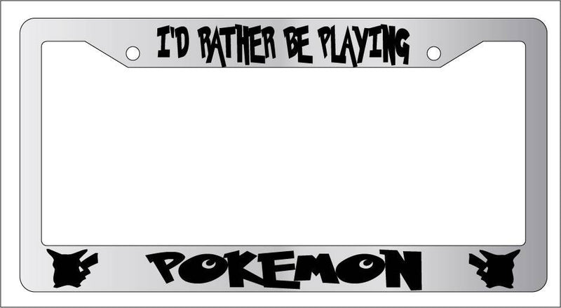 Chrome METAL License Plate Frame I&